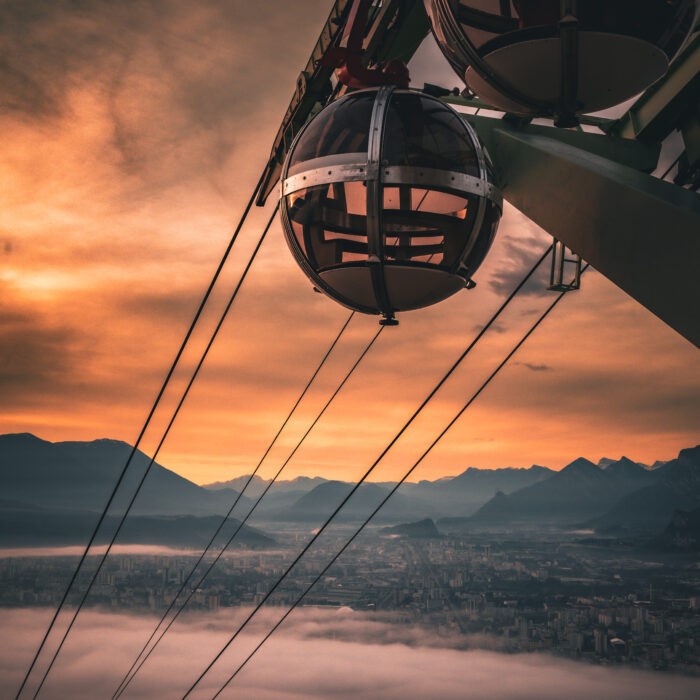 Téléphérique de la Bastille - Nuages - Portrait